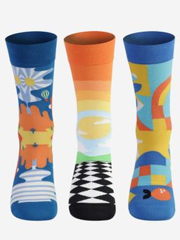 Bonjour - Psychedelic Dream Designer Socks (Pack Of 3)