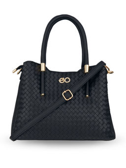 E2O - Black Solid Handbag