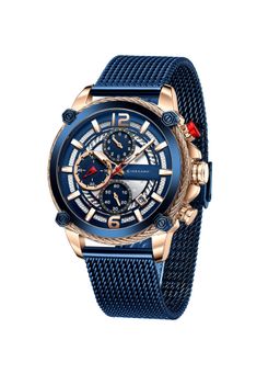 Giordano - Analog Multifunction Wrist Watch for Men Stylish Metal Strap Gz-50039 - Blue (Medium)