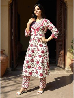 Rangita - Printed Straight Kurta with Pants