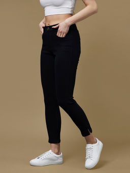 DOLCE CRUDO - Women's Black Od Skinny High Rise Stretchable Denim Jeans