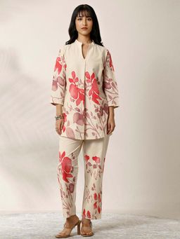 Libas - Printed Cotton Blend Co-Ord Set