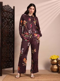 Globus - Women Brown Floral Co-Ord Set
