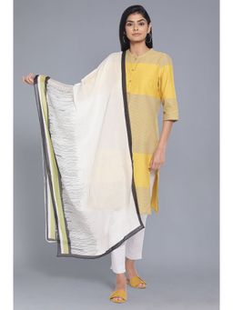W - White Geometric Dupatta