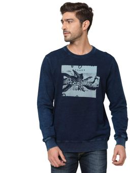 Pepe Jeans - Mens Blue Printed Sweatshirt