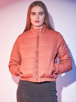 STREET 9 - Crop puffer jacket - Rust