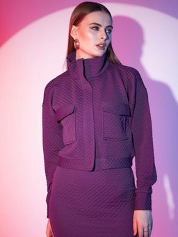 STREET 9 - Textured Jacket - Purple