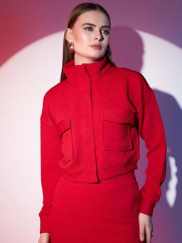 STREET 9 - Textured Jacket - Red