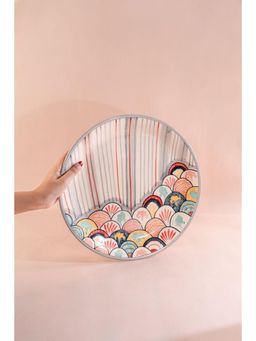 Freedom Tree - Multi-Color Kongu Handpainted Ceramic Rice Platter