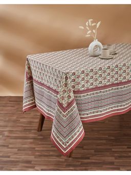 Fabindia - Cream Dhirga Printed Cotton Table Cover