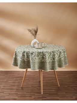 Fabindia - Beige Gulnaz Printed Cotton Table Cover