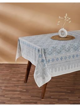 Fabindia - Blue Varsha Printed Cotton Table Cover