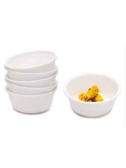 Signoraware - White BPA Free Plastic Serving Bowl (Pack of 6)