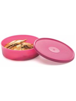 Signoraware - Pink Classic BPA Free Plastic Round Lunch Box