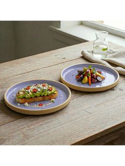 BlackCarrot - Bone China Beige Dinner Plates (Pack of 2)