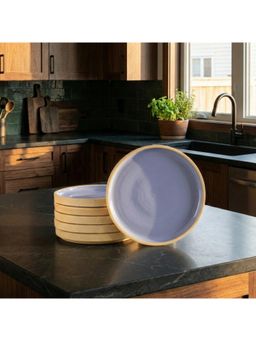 BlackCarrot - Bone China Beige Quarter Plates (Pack of 6)