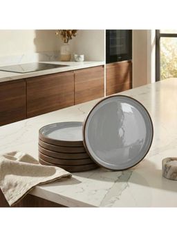 BlackCarrot - Bone China Brown Quarter Plates (Pack of 6)