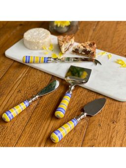 Faaya Gifting - Yellow Japanese Flora 4 Piece Cutlery Set