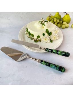 Faaya Gifting - Cake Server & Knife Duo - Amazonia Night