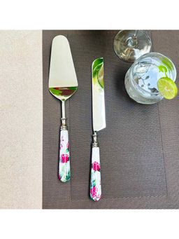 Faaya Gifting - White Chilean Blanco Cake Server & Knife