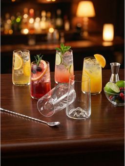 Trovea's - Transparent The Lava Core Highball Glasses (Pack of 6)