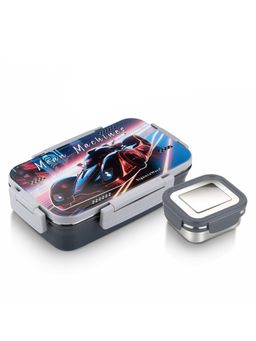 Signoraware - Black Nugget Stainless Steel Printed Lunch Boxes (Pack of 2)