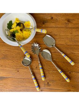 Faaya Gifting - Serving Spoons Set Of 6 - Japanese Stripes