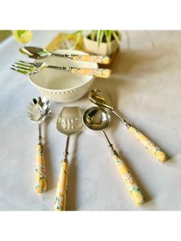 Faaya Gifting - Serving Spoons Set Of 6 - Lisbon Lemon