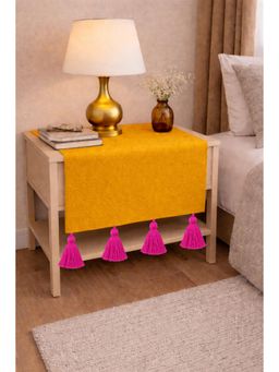 THROW PILLOW - Yellow Tassels Fits Table Runner