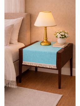 THROW PILLOW - Turquoise Blue Fringe Centre Table Runner