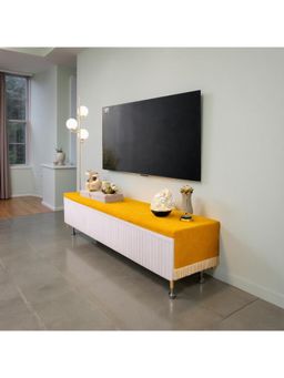 THROW PILLOW - Yellow Ochre Fringe TV Unit Runner