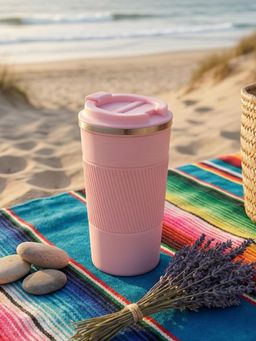 YELONA - Leak-Proof Stainless Steel Blush Pink Coffee Tumbler