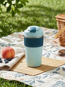 YELONA - Portable Stainless Steel Mint Blue Coffee Tumbler