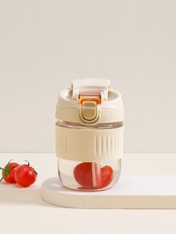 YELONA - Leak-Resistant Glass White Tumbler with Straw