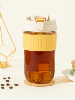 YELONA - Leak-Resistant Glass Yellow Tumbler with Straw