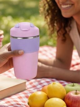 YELONA - Portable Stainless Steel Blush Pink Coffee Tumbler
