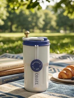 YELONA - Stainless Steel Blue Coffee Tumbler