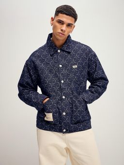 The Bear House - Men Navy Blue Classic Denim Jacket
