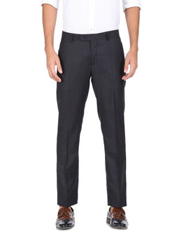Arrow - Flat Front Textured Formal Trousers