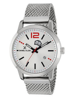 Daniel Klein - Silver Round Analog Watch For Men - DK11625 - 4