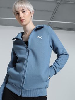 Puma - Ess Hooded Fz Womens Blue Sweat Jackets