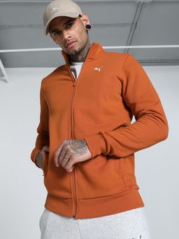 Puma - Slim Fit Zippered Mens Brown Sweat Jackets