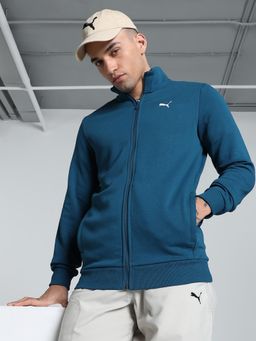 Puma - Slim Fit Zippered Mens Blue Sweat Jackets