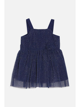 Allen Solly - Girls Navy Embellished Regular Fit Party Dress