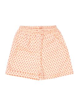 Bodycare - Polka Dots Printed Shorts-Peach