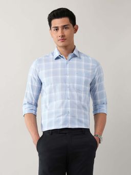 Arrow - Windowpane Checked Manhattan Slim Fit Shirt