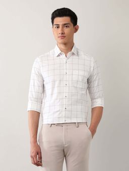Arrow - Windowpane Checked Manhattan Slim Fit Shirt