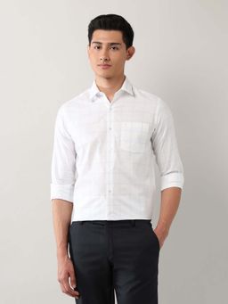 Arrow - Windowpane Checked Manhattan Slim Fit Shirt