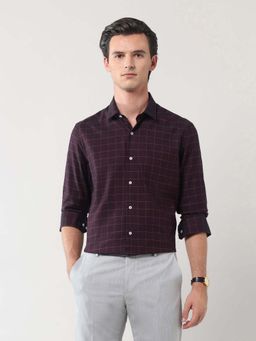 Arrow - Windowpane Checked Manhattan Slim Fit Shirt