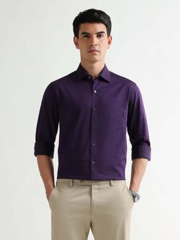 Arrow - Textured Manhattan Slim Fit shirt